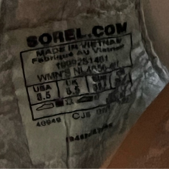 SOREL ELLA II FLAT SANDALS - Size W 8.5 - Light dusty blue w. Tan sole. - Picture 3 of 5